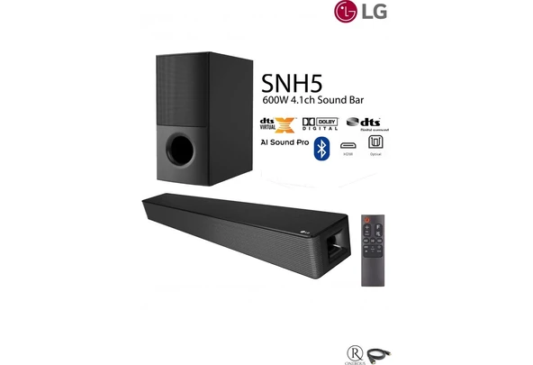 LG Ev Sinema Sistemi & Soundbar Dts Virtual: x 600W Yüksek Ses ve Kalite, 4.1 Kanal Sinema Deneyimi, Kablosuz Bluetooth Optik, HDMI ve USB Ses Sistemi ürün görseli 1