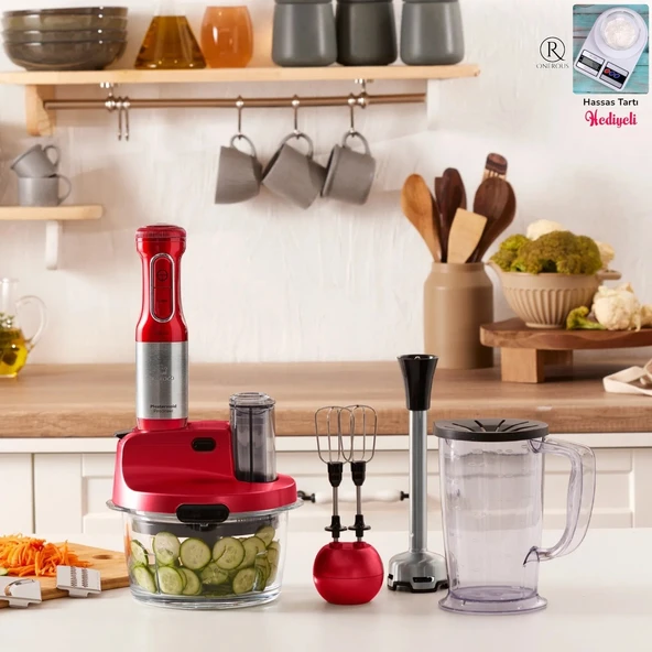 Karaca Superpower 2500W Mastermaid Problade 8 In 1 Turbo Fonksiyonlu 6 Bıçaklı Paslanmaz Çelik Çırpma, Dilimleme, Doğrama, Blender ve Karıştırma ürün görseli 1