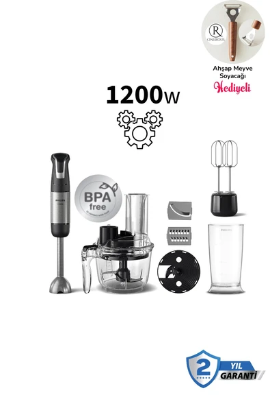 Philips El Blender Seti Mutfak Robotu Smotie- Doğrayıcı, Blender ,Çırpma ve Karıştırma 1200W ürün görseli 1