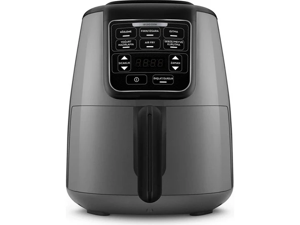 Karaca Less Fat Technology ile Ev Yoğurdu, Fırın/ızgara, Isıtma, Sebze ve Meyve Kurutan Smart Sensorlü Easy Wash Tech Airfryer 1550W ürün görseli 1