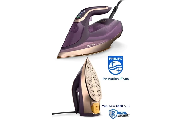 Philips Sıfır Yanık Riski 3000W Yüksek Güç Akıllı Buhar Özelliğine Sahip 8000 Serisi Buharlı Ütü DTS8040+TÜY&HAV Temizleyici ürün görseli 1