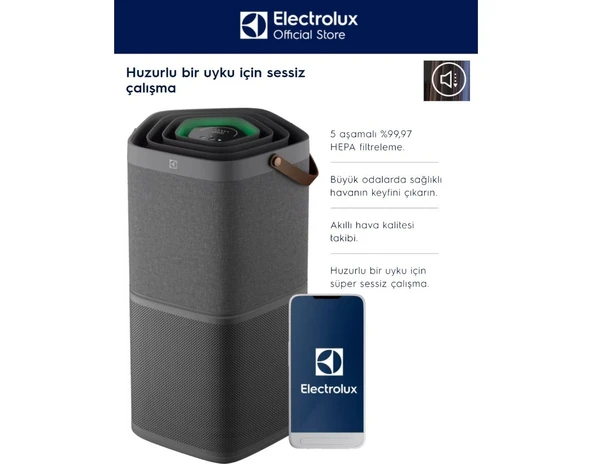Electrolux Kötü Kokuları, Virüsleri ve Alerjenleri Hızla Ortadan Kaldıran Güçlü Hava Arıtma”oku ve Mikropları Yok Eden Çok Aşamalı Filtreleme ürün görseli 1