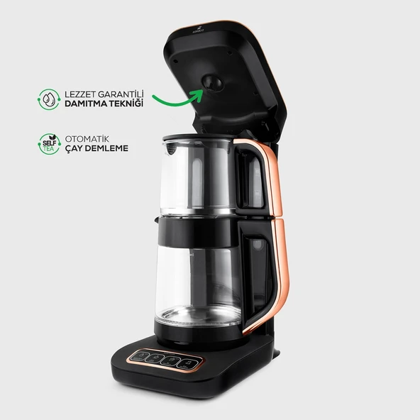 Karaca Çaysever Pro Damıtma Tekniği ,konuşan Otomatik Mama Suyu , Çay , Filtre Kahve Demleme Makinesi 2500W ürün görseli 1