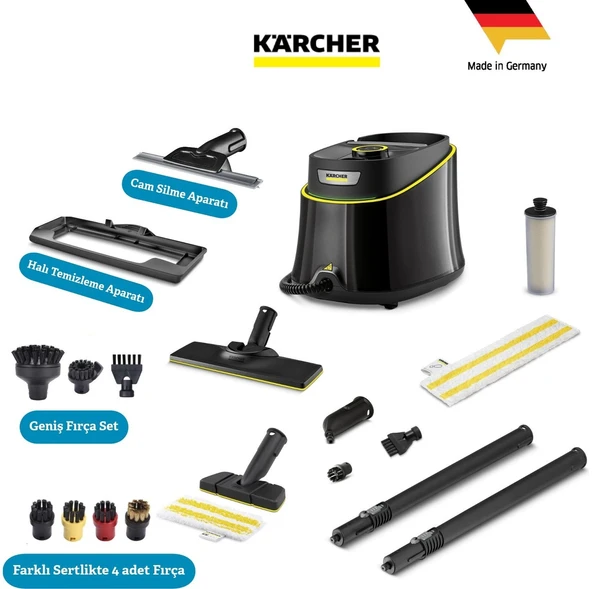Karcher Sc 3 Deluxe Easyfix Plus Set 1900W 3.5 Bar Hızlı Isınan Buharlı Temizlik Makinesi - LED Göstergeli Kireç Çözücü Kartuşlu Kesintisiz Temizlik Imkanı-Ki ürün görseli 1