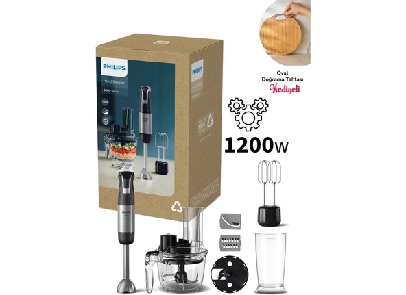 Philips Blender Seti 1200W Güç 500 ml Kapasite Paslanmaz Çelik Bıçaklarla Mükemmel Sonuçlar ürün görseli 1
