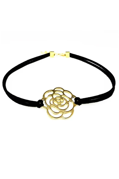 Siyah Süet Kadın Gül Choker Kolye ürün görseli 1