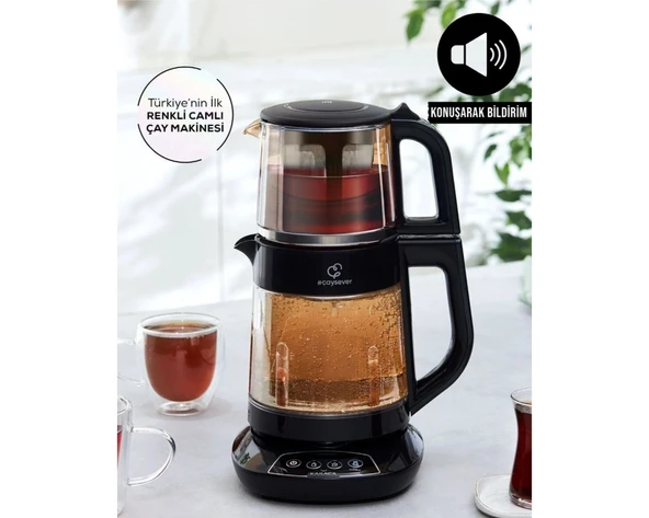 Karaca Çay, Mama Suyu ve Kettle 3 In 1 Konuşan Cam Çay Makinesi Aile Boyu Kapasite 1700W ürün görseli 1