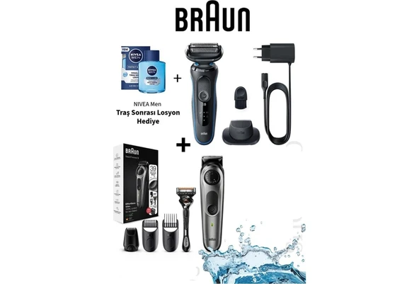 Braun Erkek Sıfır Tıraş ,profesyonel Sakal ve Saç Şekillendirici Süper Set–yıkanabilir Su Geçirmez ürün görseli 1
