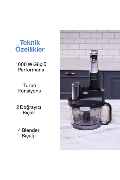 Fakir Speed Quadro Blender Seti Silver - Resim 10