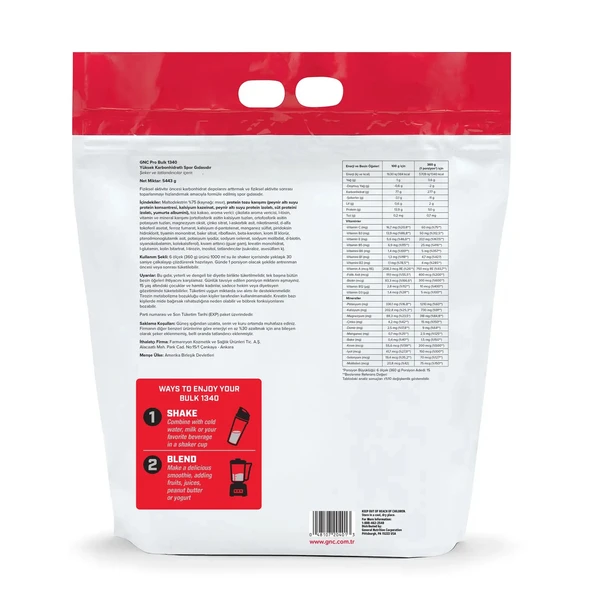 GNC Pro Bulk 1340 – 5443 g (15 servis) - Resim 2