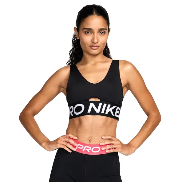 Nike Pro Indy Plunge Bra Bold Kadın Siyah Antrenman Sporcu Sütyeni ürün görseli 1