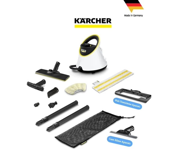 Kärcher Sc 2 Deluxe Home Kit,fayans, Cam ve Sert Zeminler Için Hızlı Isınan, Güçlü Buharlı Temizleyici – Doğal, Ekonomik ve Etkili Hijyen ürün görseli 1