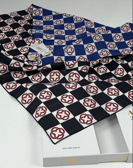 Bosphorus Çift Taraflı İpek Twill Eşarp 89147112 - Resim 7