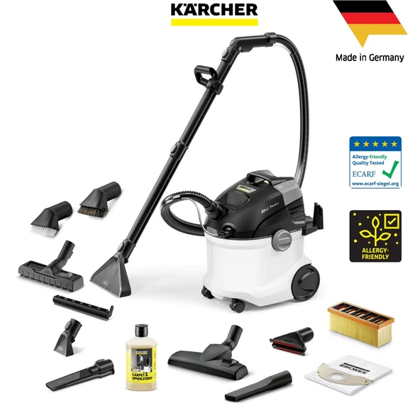 Karcher SE 6 Signature Line halı & koltuk yıkama makinesi, tekstil yüzeylerinin derinine kadar etki ederek, garantili hijyen sağlar ürün görseli 1