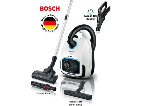Bosch Kumandalı Kontrol Yüksek Performanslı Serie 6 Propower 700W Toz Torbalı Süpürge-Bosch Premium Dizayn 10 Yıl Motor Garantili ürün görseli 1