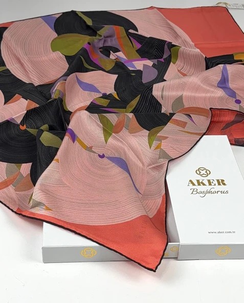 Bosphorus Çift Taraflı İpek Twill Eşarp 89147112 - Resim 2