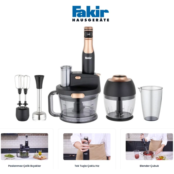 Fakir Speed Quadro Blender Seti Silver - Resim 7
