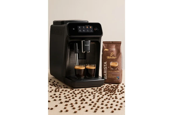 Philips Lattego Tam Otomatik Espresso Makinesi, Tek Dokunuşla 4 Çeşit Içecek, EP2220+ 1KG TCHİBO KAHVE ürün görseli 1
