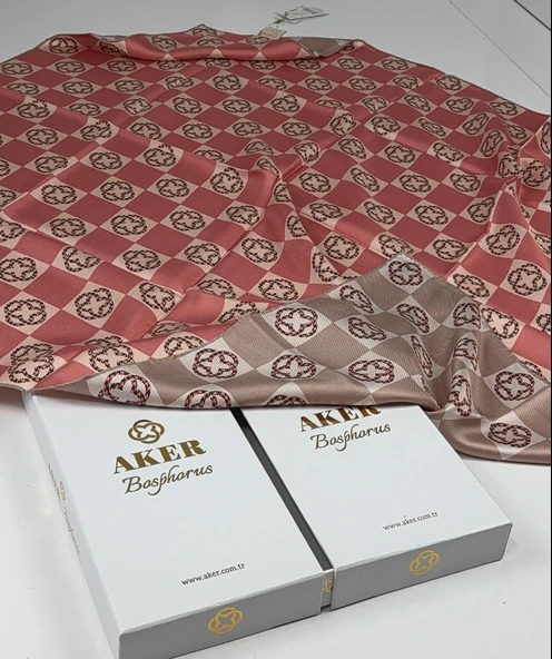 Bosphorus Çift Taraflı İpek Twill Eşarp 89147112 - Resim 2