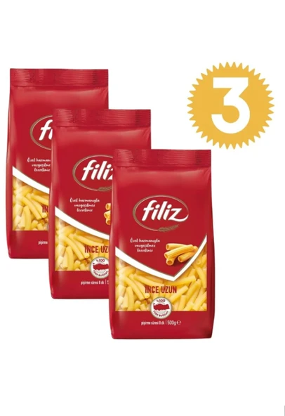 Filiz İnce Uzun Makarna Özel Harman 500 Gr 3 Adet ürün görseli 1