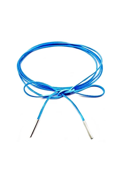 Mavi Renk Kadın Süet Bağcıklı Choker Kolye ürün görseli 1