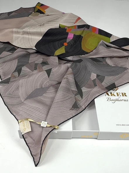 Bosphorus Çift Taraflı İpek Twill Eşarp 89147112 - Resim 6