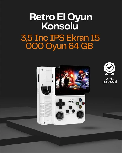 R36S Taşınabilir Retro Oyun Konsolu - 15.000 Oyun 64 GB Depolama IPS Ekran ürün görseli 1