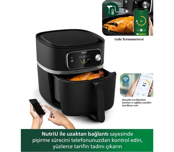 Philips Dev Aile Hacmi – 8,3 L Ultra Geniş Kapasite 7000 Serisi Xxl Airfryer & Fritöz, Wı-Fı Uzaktan Bağlantı ürün görseli 1