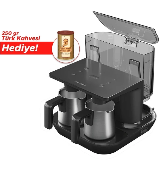 Grundig Arçelik Çift Cezveli Bol Köpüklü Kahve Makinesi Inox Tkm 7061 D Telve Duo ürün görseli 1