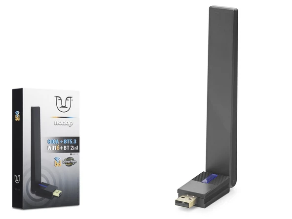 Usb Wifi 6 + Bluetooth 5.3 Adaptör 2 In 1 W211 ürün görseli 1