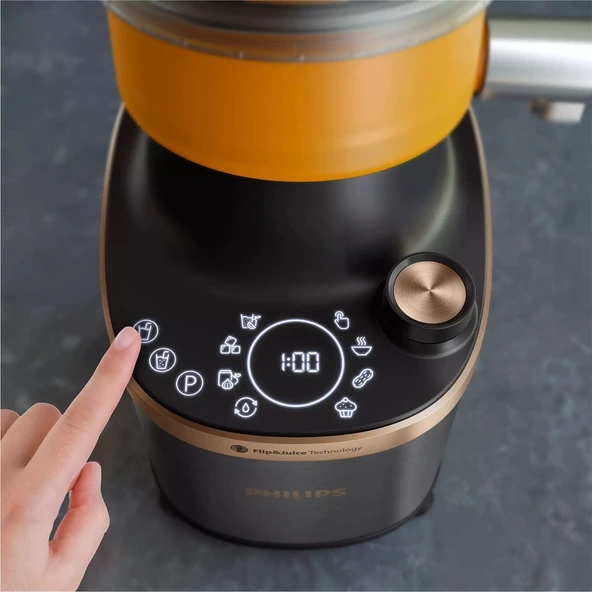 Philips 500 - 800 Watt Hızlı Temizleme Programlı Siyah Blender Meyve Sıkacağı Çelik Beyaz Modern 50 H ürün görseli 1
