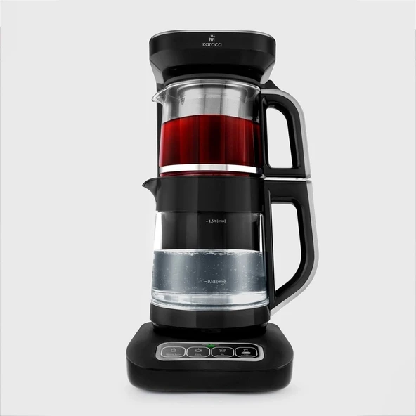 Karaca Çaysever Robotea Pro Connect 4 In 1 Konuşan Otomatik Cam Çay Mama ve Filtre Kahve Makinesi Wi-Fi-Onerous ürün görseli 1