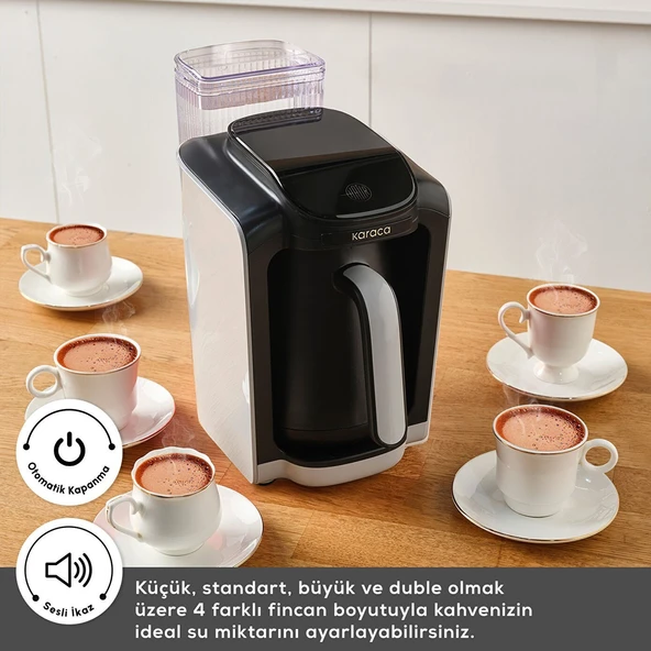 Karaca Otomatik Su Alım Özellikli Pratik Türk Kahve Makinesi Cool Gray Hatır Otomatik ürün görseli 1