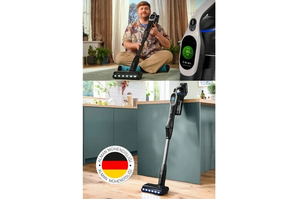 Bosch Premium BCS104 Şarjlı Dikey Süpürge Unlimited 10 Dijital Turbospinmotor Çiftbataryalı 160DK Temizlik ürün görseli 1