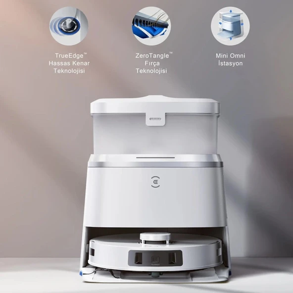 Ecovacs 11000Pa Kendini Temizleyen 3D OZMO TURBO 2.0 Mini OMNI İstasyonlu Akıllı Robot Süpürge ürün görseli 1