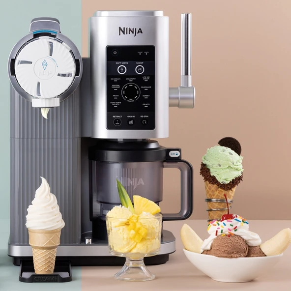 Ninja Profesyonel Soft Serve ve Frozen Makinesi - Gelato Sorbe Milkshake Slushi Frappe Frozen Yoğurt LED Dijital Kontrol Aile Boyu Cihaz ürün görseli 1