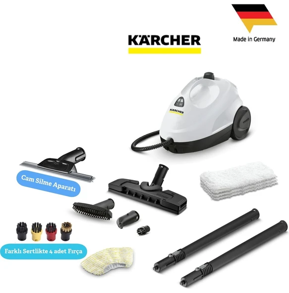 Karcher Kst 2 Lite Set 1500W 3.2 Bar Yüksek Basınçlı Buharlı Temizlik Makinesi + Mikrofiber Bez Seti - Beyaz Ev ve Ofis Tipi Hijyenik Zemin Temizleyici - Kimy ürün görseli 1