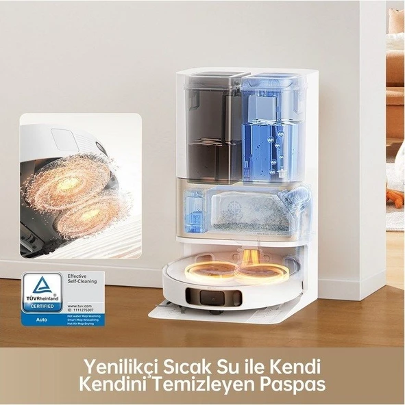 Dreame 7000Pa Emiş Gücü 58°C Sıcak Su Paspas Yıkama MopExtend AI Kamera İstasyonlu Robot Süpürge ürün görseli 1
