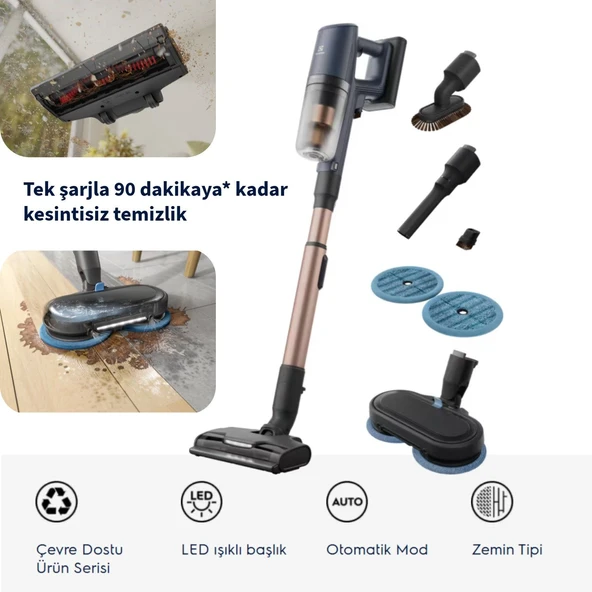 Electrolux 800 Serisi Islak ve Kuru Temizleme Yapabilen Dikey Şarjlı Süpürge EP82H25WET ürün görseli 1