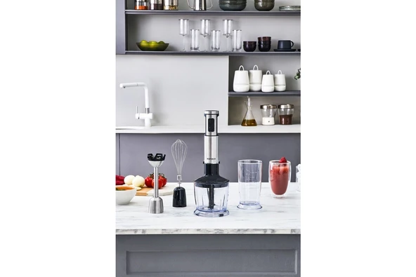 Karaca 220 - 240 V Inox Quick Mix Hız Ayarlı 1300W El Blender Set 9616B Plastik Plastik 1200 Watt + ürün görseli 1