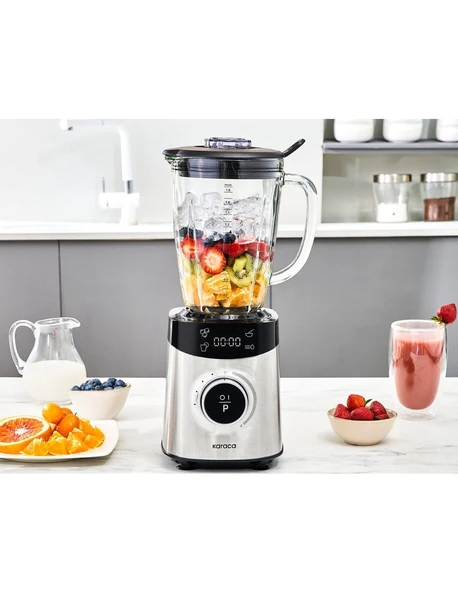 Karaca 1,8 Lt Ultra Geniş Cam Hazne, Buz Kırıcı 6 Paslanmaz Çelik Bıçaklı Kaymaz Taban Smoothie Blender ürün görseli 1