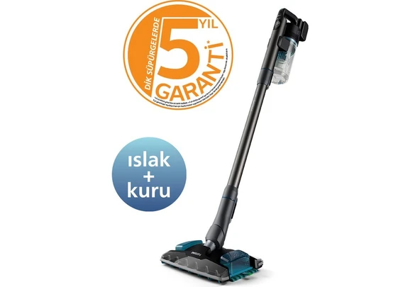 Philips 8000 Serisi Aqua Plus Kablosuz Dik Süpürge, 25,2 V, 80 dk'ya kadar Çalışma Süresi, PrecisionPower Başlık, Aqua Plus Başlık, XC8053/01 ürün görseli 1