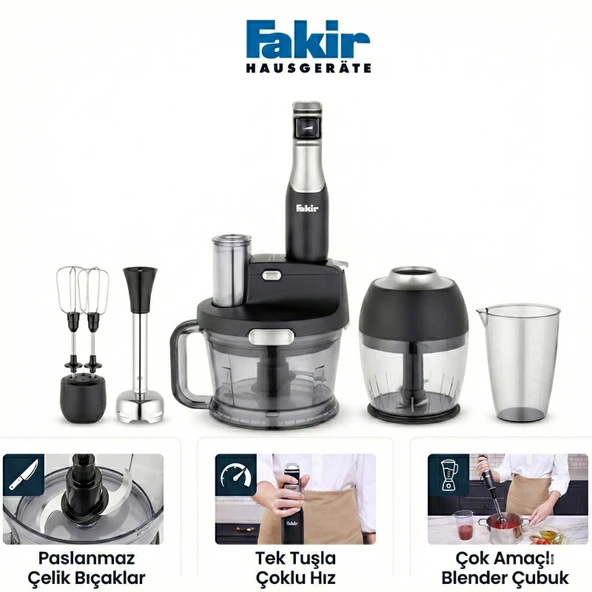 Fakir Speed Quadro Blender Seti Silver - Resim 6