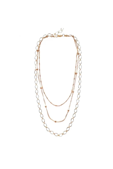 Altın Kaplam Kadın Choker Çoklu Zincir Kolye ürün görseli 1