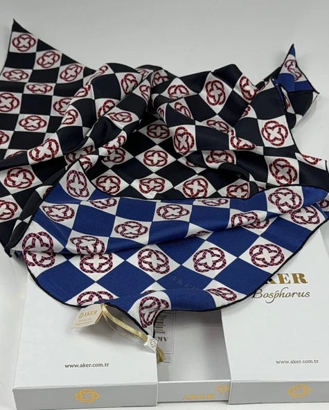 Bosphorus Çift Taraflı İpek Twill Eşarp 89147112 - Resim 5