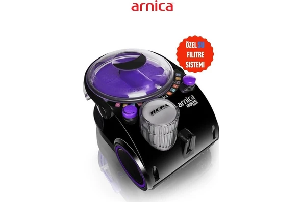 Arnica Bora 2400W Özel Su Filtreleme Teknolojisi Sayesinde Tozları Suya Hapseden Kötü Kokuları Engelleyen Yüksek Performanslı ve Hepa Filtreli Hijyenik Temiz ürün görseli 1