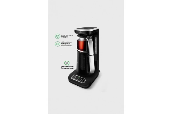 Karaca Çaysever Robotea Pro 4in1 Konuşan Otomatik Çay Makinesi, Isıtıcı ve Filtre Kahve Demleme Mak. ürün görseli 1