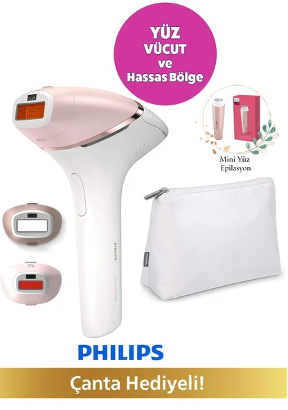 Philips Kablosuz Yüz, Vücüt ve Hassas Bölge Bakım & Akıllı Lazer PREMİUM Epilasyon Seti ürün görseli 1