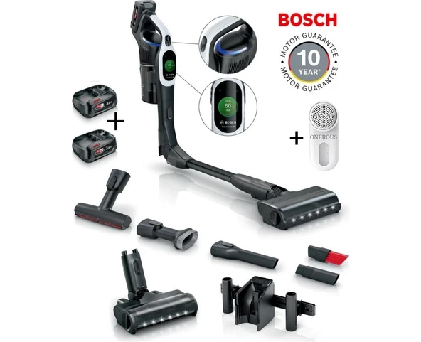 Bosch Unlimited 10 Dijital Turbospinmotor Çift Bataryalı Son Seri BCS104 Şarjlı Dikey Süpürge ürün görseli 1