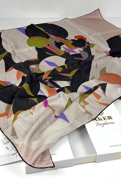Bosphorus Çift Taraflı İpek Twill Eşarp 89147112 - Resim 10